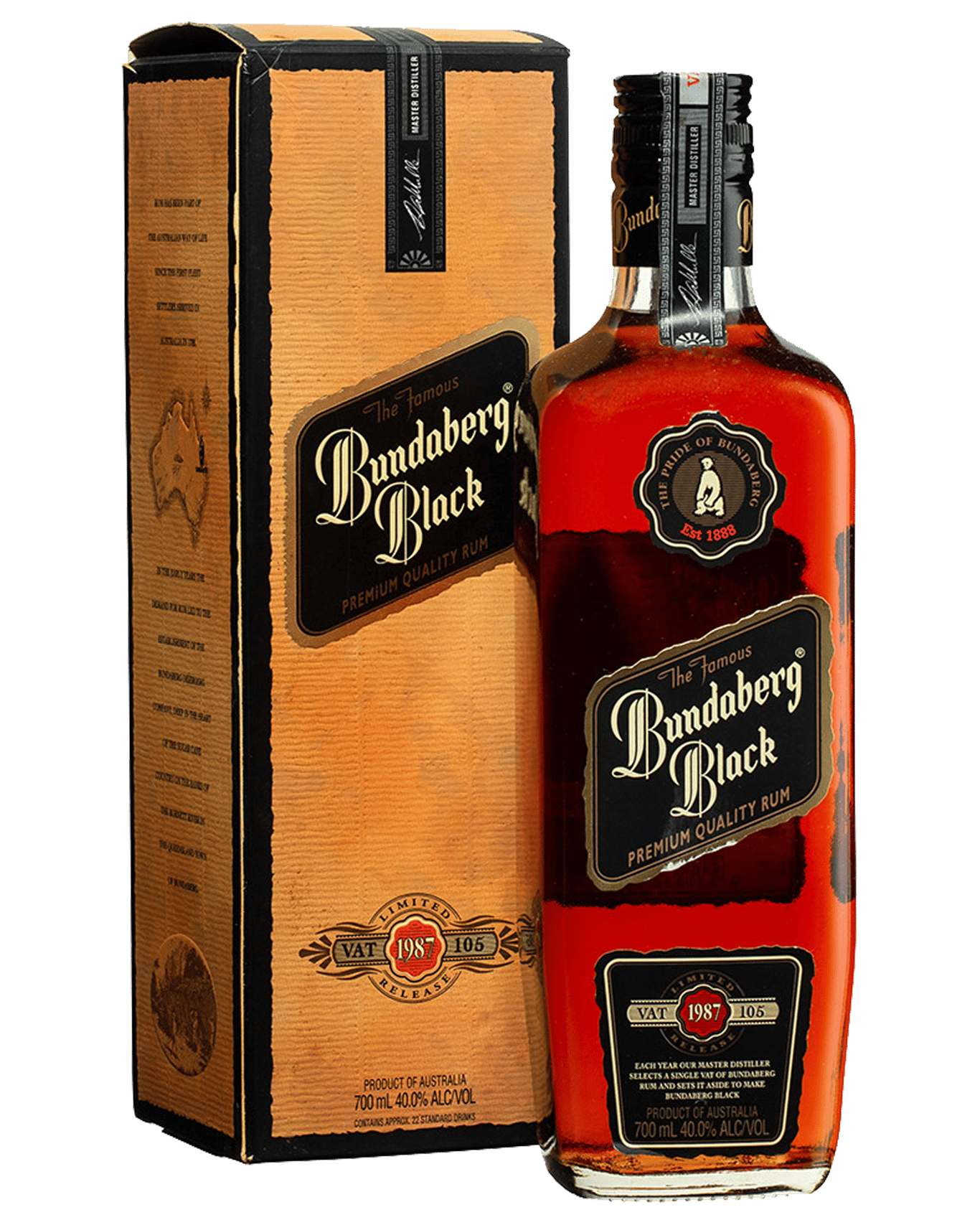 Buy Bundaberg Black Vat 105 1987 Rum 1125ml Online (Lowest Price Guarantee) Best Deals + Same
