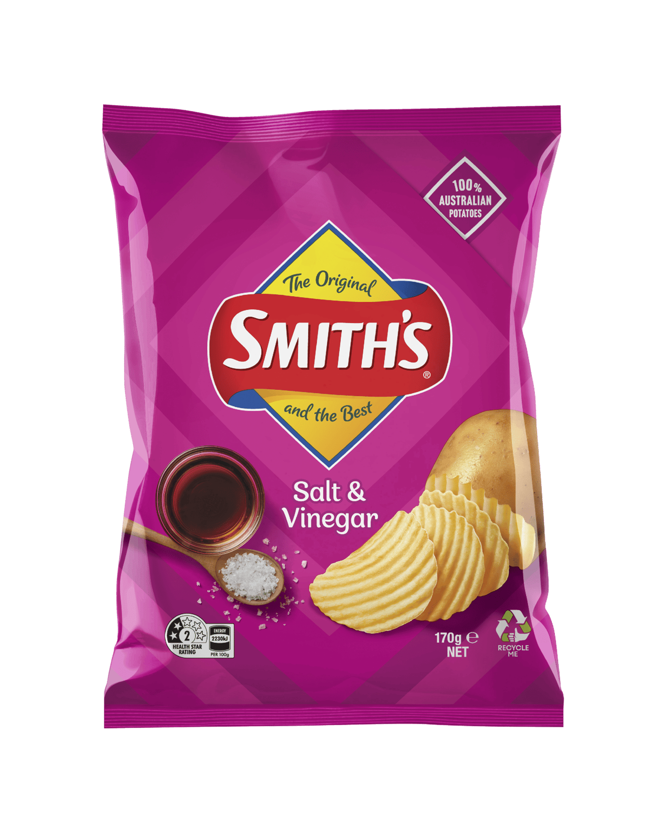 Smiths Smiths Crinkle Cut Salt & Vinegar 170g (Unbeatable Prices) Buy Online Best Deals with