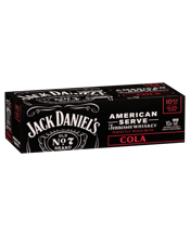 Jack Daniel's American Serve<br>And Cola Cans 10... 2500ML Small can, Big whiskey taste.<br>It’s a double pour of Jack with just a splash of cola. Enjoy chilled or poured over ice.