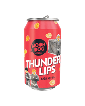  Moon Dog Thunder Lips Yuzu<br>Red Ipa Cans 330ml... 330mL Thunder lips is here in the flesh, baby. A beer who calls itself the ultimate object of desire. The punch of zesty yuzu. The thwack of citrusy hops. The one, the only, Thunder Lips.