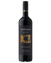  Balthazar Of The Barossa<br>Shiraz  750mL Balthazar was the last of the Babylonian kings whose empire ended after he drank from a mythical sacred chalice. A fascination with ancient history and an appreciation of the deep sense of irony that befalls those who choose their drinks - and drinking vessels - unwisely, prompted the name. Concentrated and generous blackberry, dark cherry, plum & dark chocolate flavours balanced by velvety tannins and savoury oak complexity delivering texture and structure on the long, persisting palate.