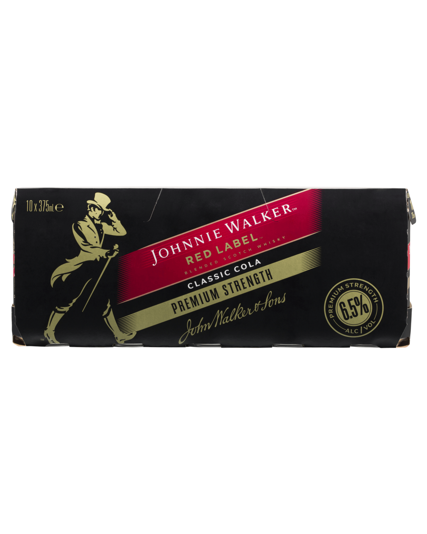 Johnnie Walker Red Label Scotch & Cola Premium Strength Cans 10 Pack