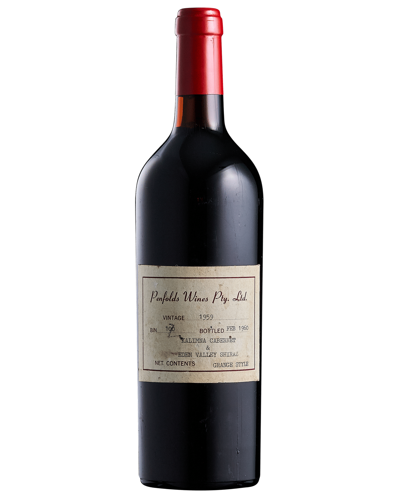 Buy Penfolds Bin 100 Grange Style 1959 Online (Lowest Price Guarantee