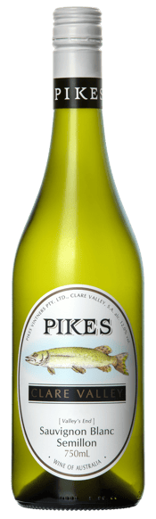 Pikes Sauvignon Blanc<br>Semillon  750ML Crisp lively drinking from this respected producer with the grassy Sauvignon Blanc character balancing the fuller Semillon flavours. Bottled under screwcap to retain freshness.