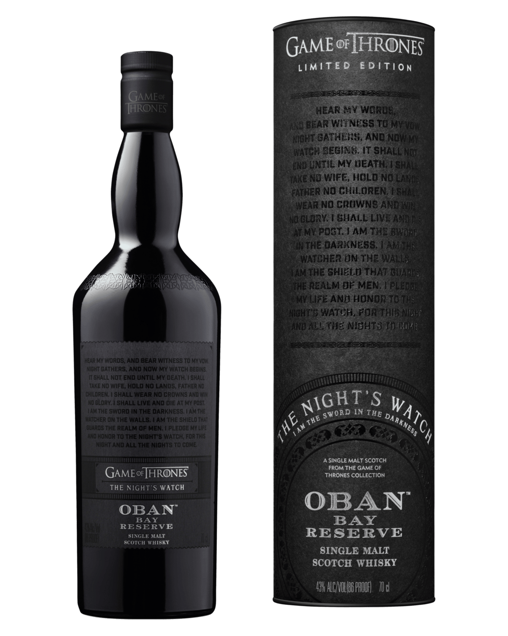 Buy Oban Bay Reserve Game Of Thrones The Night S Watch Single Malt Whisky 700ml Online Lowest Prices In Australia Dan Murphy S