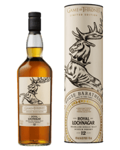  Royal Lochnoagar 12 Year Old<br>Game Of Thrones... 700mL Royal lineage drives the iconic pairing between House Baratheon and Royal Lochnagar. Similar to Robert Baratheon ruling the Seven Kingdoms upon the Iron Throne, Royal Lochnagar was deemed a whisky worthy of a royal family as it was granted a Royal Warrant after Queen Victoria and Prince Albert visited the distillery in 1848. Balanced with delicate fruits and spices, this taste of royalty is best enjoyed neat.