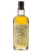  Craigellachie 13 Yo Single<br>Malt Scotch Whisky... 700mL Our distillery built on a rocky bluff situated above the confluence of the river Fiddich and the river Spey Craigellachie lies in the heart of Speyside. Old fashioned in 1891 A Style Seldom Met In 1891 a Whisky Expert noted that&nbsp;Craigellachie represented a style of whisky "seldom met with now", which we took as a compliment. Today we still use old-fashioned Worm Tubs to cool our spirit and bestow it with extra flavour, creating a dram to rival whiskies twice its age. Worm Tubs A Worm Tub is a lo