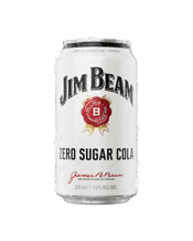  Jim Beam White Label Bourbon<br>& Zero Sugar Cola ... 375ML Jim Beam Bourbon has stayed true to an original recipe handed down through 7 generations of the Jim Beam family, a family dedicated to making the world's finest Kentucky Straight Bourbon Whiskey since 1795.