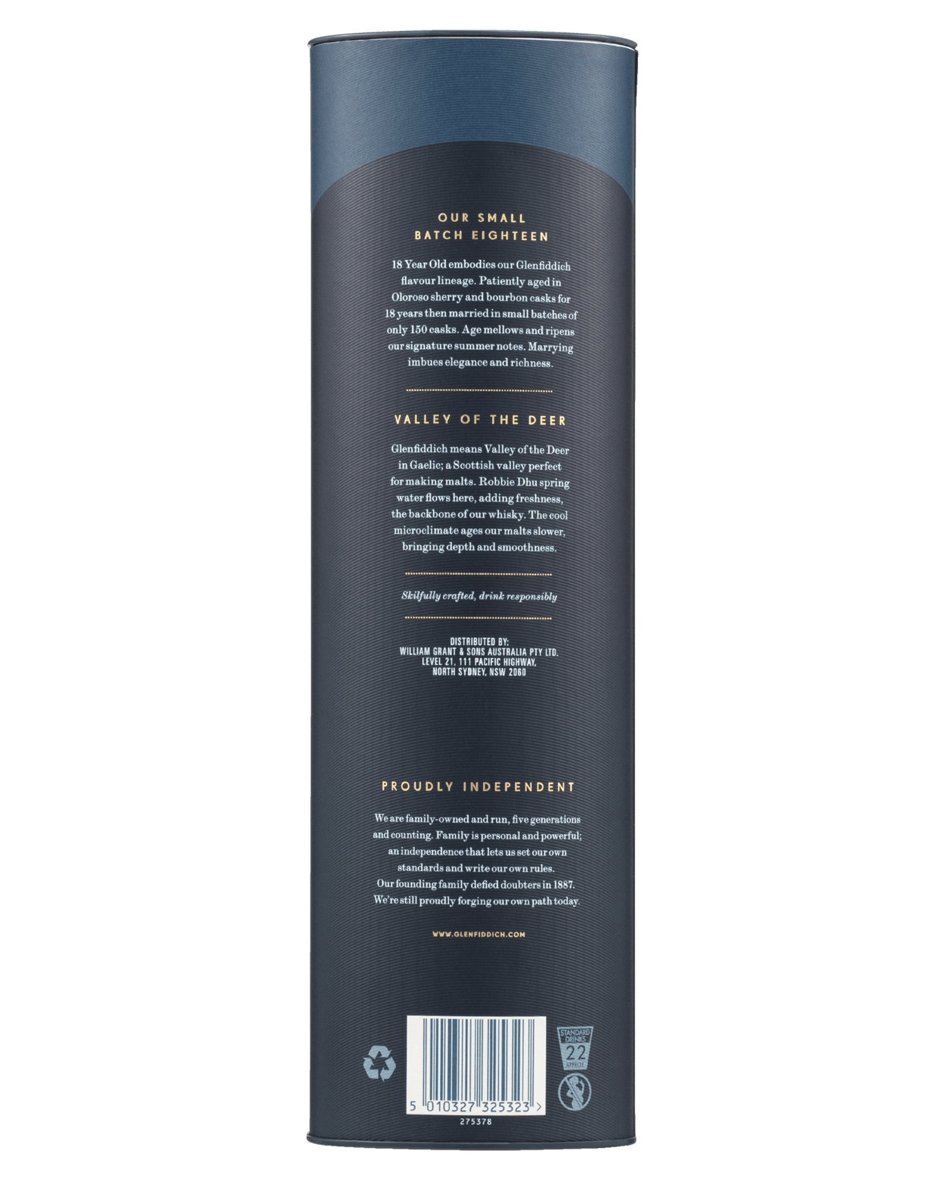 Buy Glenfiddich 18 Year Old Single Malt Scotch Whisky 700ml Online or