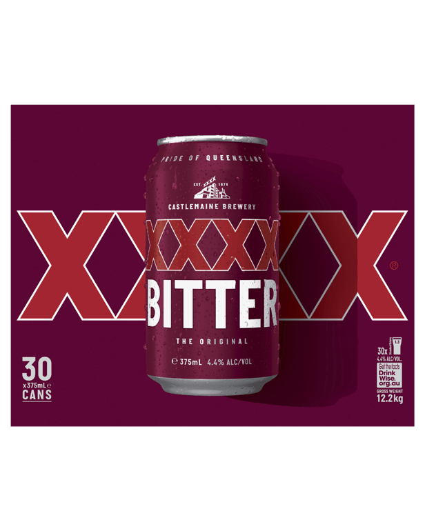 XXXX 
      Bitter Cans 30 Block 375mL
