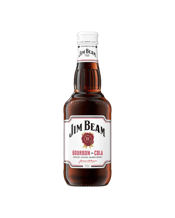  Jim Beam White Label Bourbon<br>& Cola Bottles... 330ML Jim Beam White Label, famous the world over is quite simply a classic. The pairing of quality bourbon from the iconic producer and cola provides the sweet and luscious flavorings from Jim Beam White Label in the convenience in a premixed bottle.