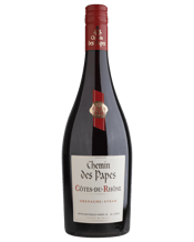  Chemin Des Papes Cotes Du<br>Rhone  750ML An excellent example of the soft, spicy and very drinkable style which makes Cotes du Rhone so popular. A versatile red which will be most enjoyable served with simple meat based casseroles or cheese.
