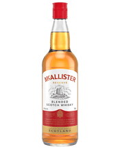 Mcallister Scotch Whisky<br>700ml 700ML Named after one of the most famous Scottish Clans, McAllister Reserve is a fine blend of selected malt and grain Whiskies from the famous distilling regions of Scotland. It is an elegant well-balanced blend of Scotch Whiskies, softly aromatic and velvety smooth on the palate.<br />Produced by or on behalf of Pinnacle Drinks, part of Endeavour Group Limited.