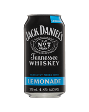 Jack Daniel's Tennessee<br>Whiskey & Lemonade... 375ML Jack Daniel’s signature whiskey taste is complimented by Lemonade for a refreshing long drink.