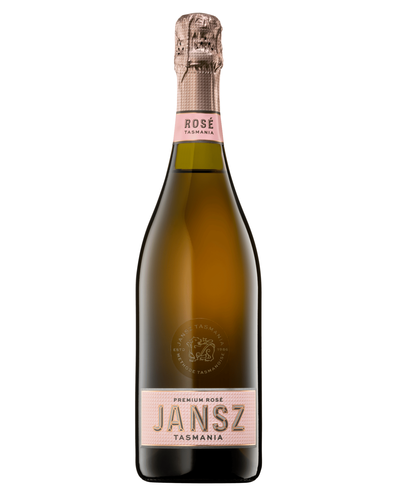 A bottle of Jansz Premium Rosé sparkling wine from Tasmania