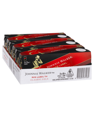 Buy Johnnie Walker & Cola Cans 10 Pack 375ml Online (Low Prices) from ...