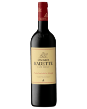  Kanonkop Kadette Cape Blend  750ML Kanopkop's Kadette is a a blend of Pinotage, Cabernet Sauvignon and Merlot that is full bodied and concentrated. It is a fantastic ambassador for South African wines and drinks well with spicy meat dishes.