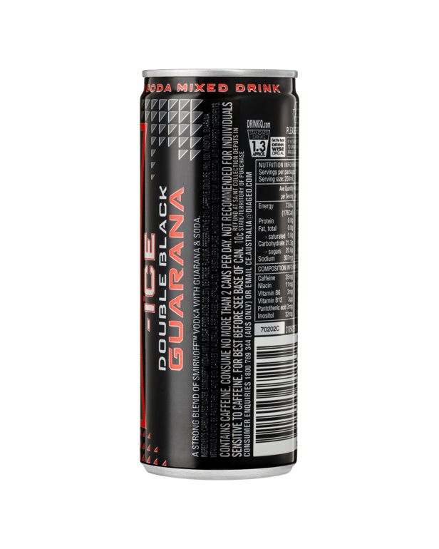 Ice Double Black & Guarana Cans 250mL