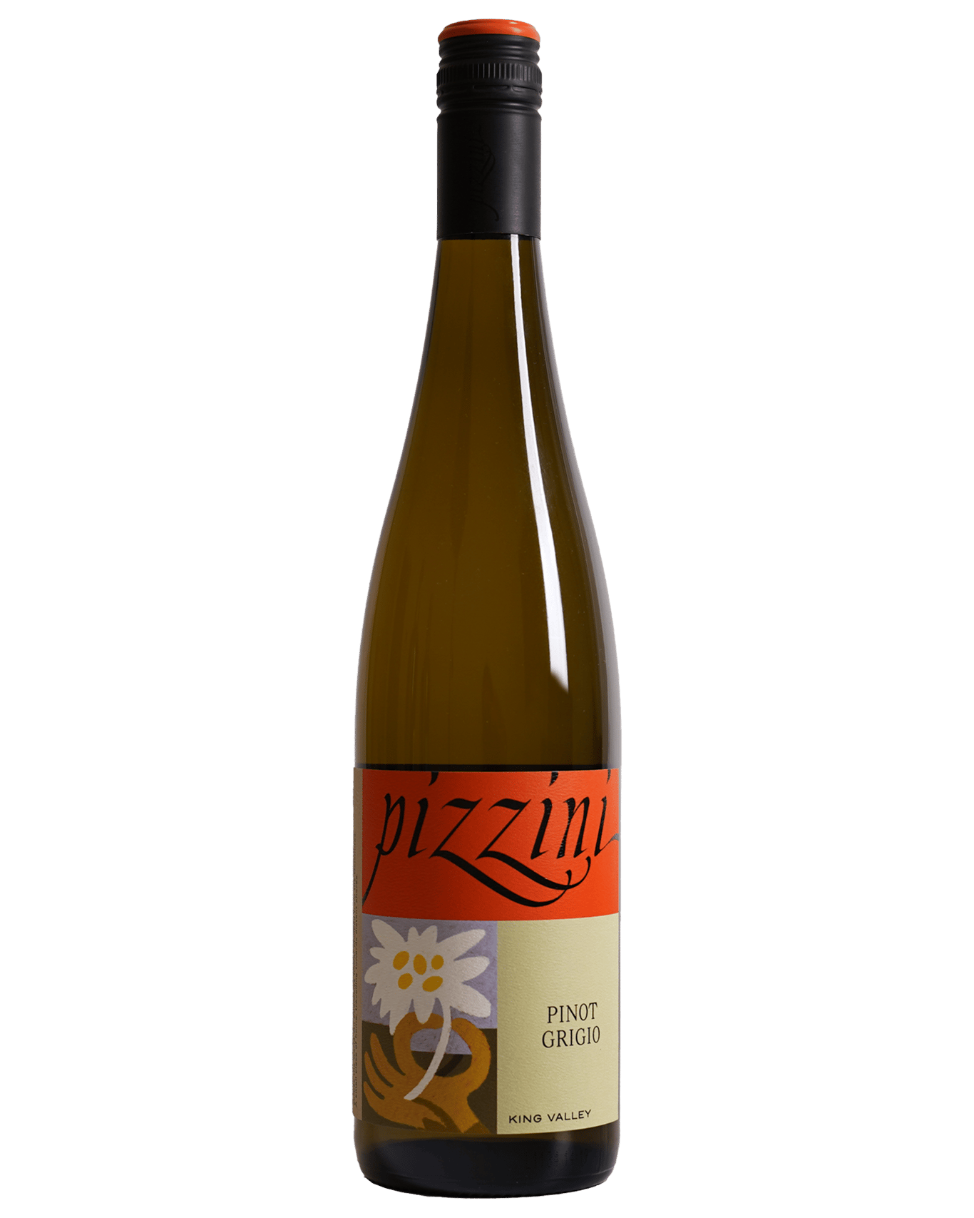 A bottle of Pizzini Pinot Grigio
