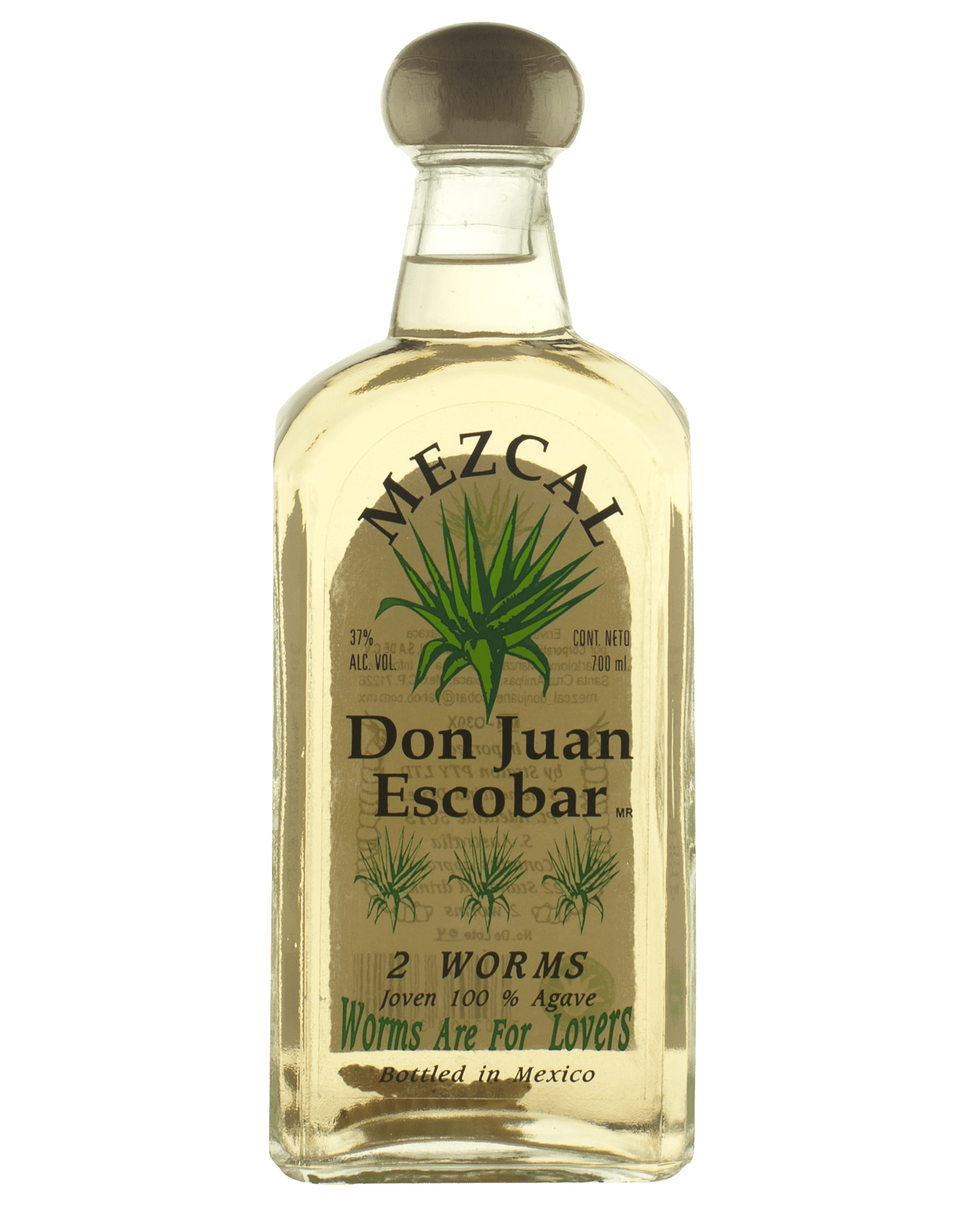 A bottle of Don Juan Escobar Mezcal