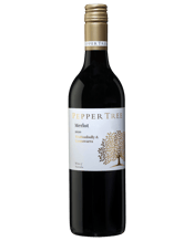  Pepper Tree Merlot  750ML Soft rounded and fruit-driven this is a good example of the approachable easy drinking Merlot variety. Generous plummy flavour with just a touch of oak and light tannins make this wine enjoyable now.
