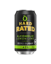 Hard Rated Zero Sugar Lemon<br>Lime Cans 375ml 375ML Hard Rated is now packed with refreshing Lemon and Lime flavour. Enjoy the full sweetness taste, without the sugar.