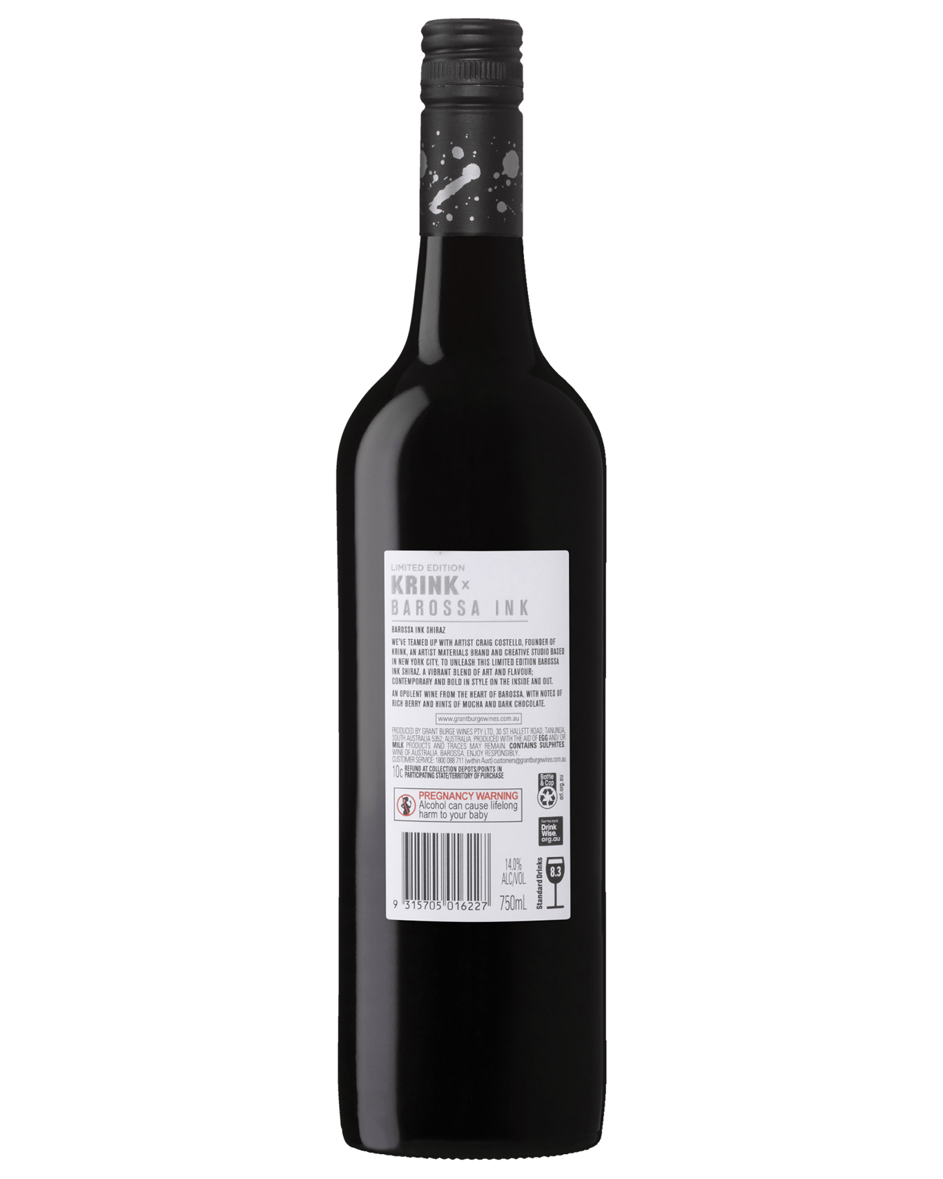 Buy Grant Burge Krink X Barossa Ink Limited Edition Valley Shiraz 2023 ...