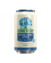  Somersby Super Crisp Cans<br>10x375ml  375ML Just in, Somersby Super Crisp Apple Cider is a less sweet and more refreshing cider with 25% less sugar. It’s a sessionable cider, with the scent of sun-ripened summer apples and taste finishing with a semi sweet apple flavour.