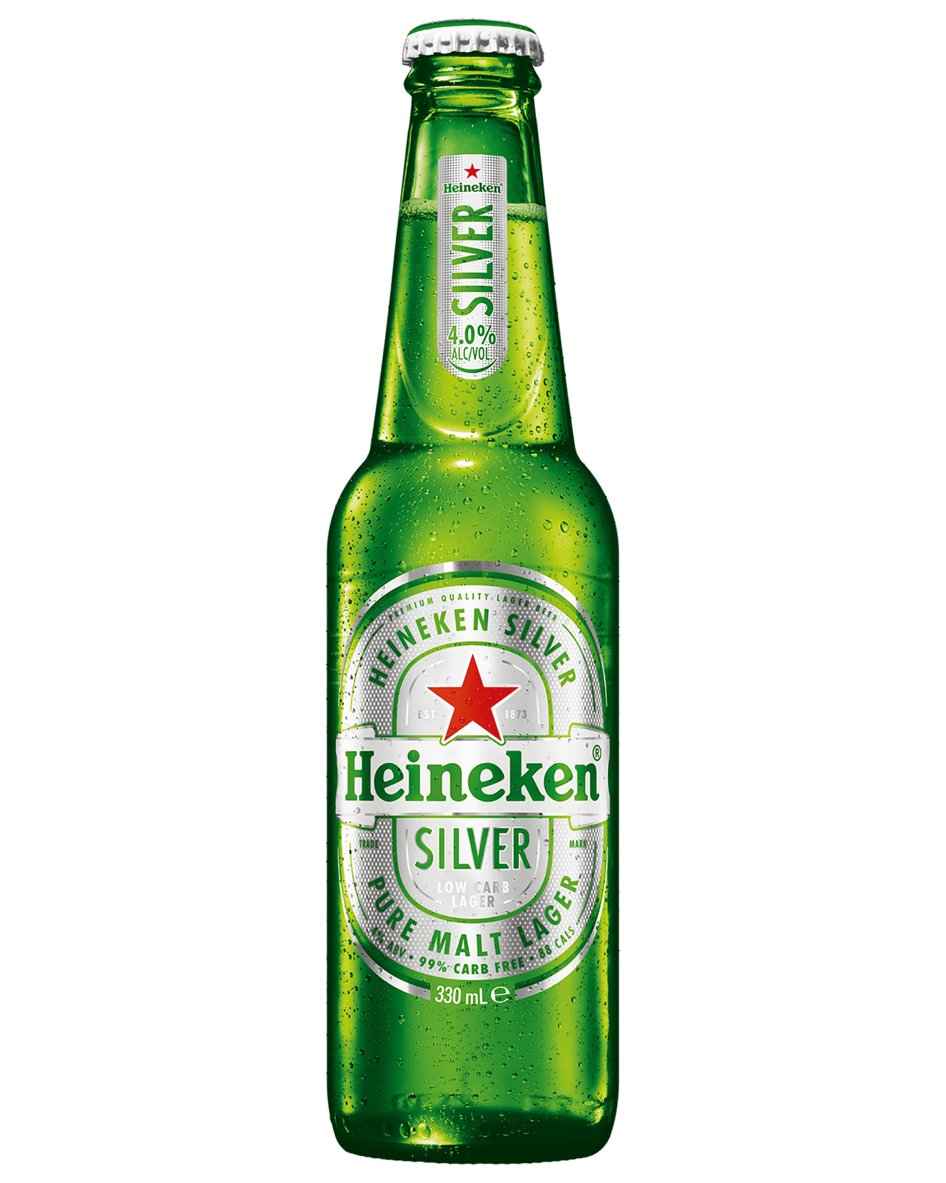 A bottle of Heineken Silver