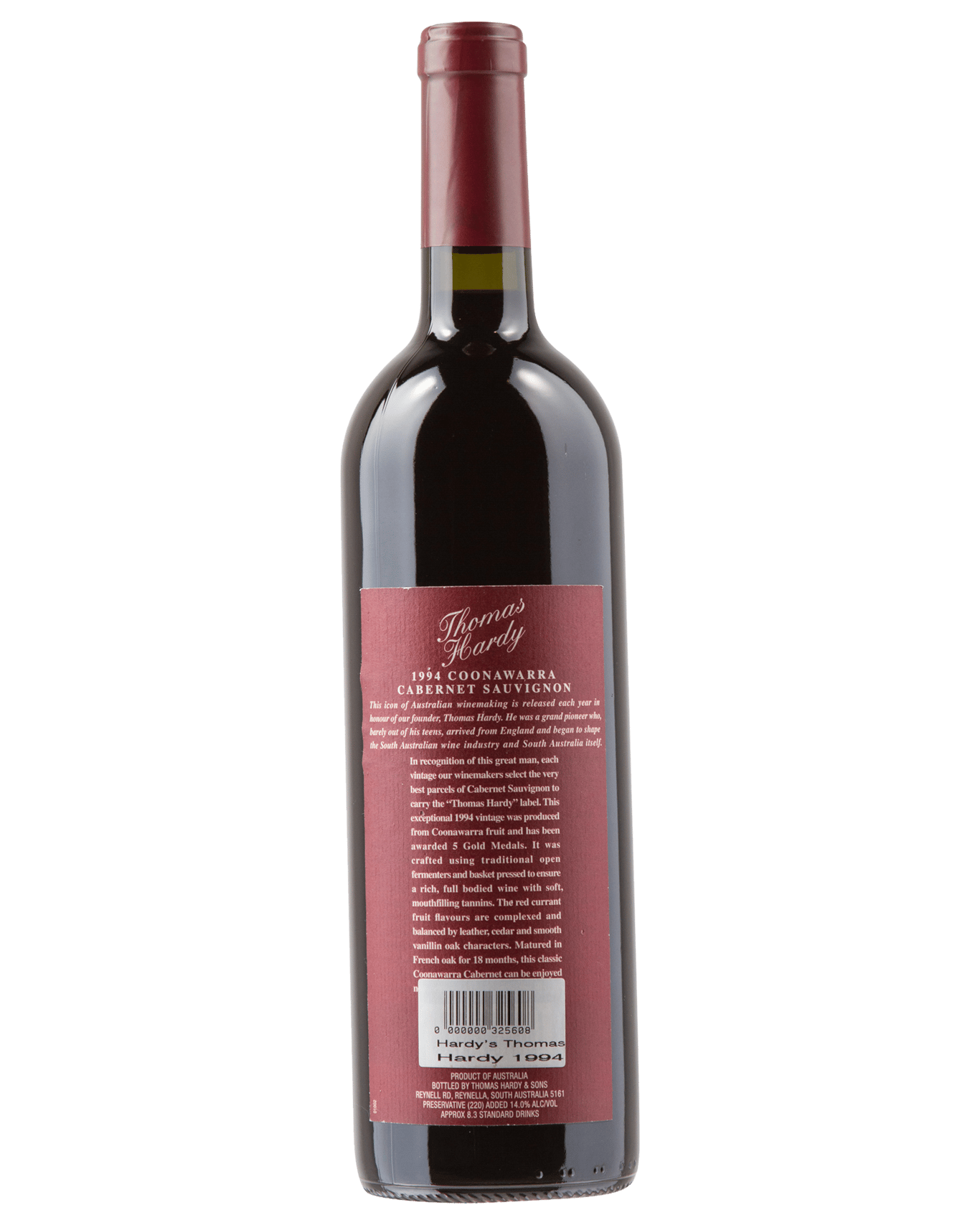 Buy Hardys Thomas Hardy Cabernet Sauvignon 1994 Online (Low Prices ...