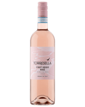  Torresella Pinot Grigio Rosé<br> 750ML Torresella Rosé is made from Pinot Grigio which has been grown in Northeastern Italy for over a century. Fresh delicate aromas on the nose, followed by mellow fruit and well balanced acidity on the palate. The perfect accompaniment for fish and seafood.