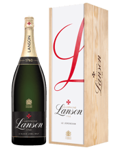  Lanson Le Black Label<br>Champagne Brut Double... 3L Lanson Black Label continues to stand out in the non vintage Champagne crowd with its quality consistency year after year. Lanson, with its pedigree and history that rivals any Champagne house, is easily one of the best value non vintage Champagne's, with its fine and elegant palate that continues right across the tongue. A soft and pure texture follows showcasing the delicate acid structure of one of the true Champagne bargains.
