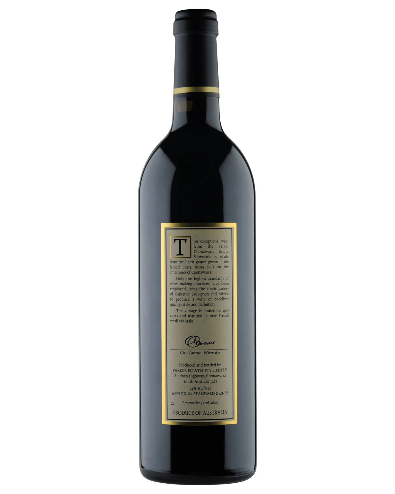 Buy Parker Coonawarra Estate First Growth Cabernet Blend 2000 Online ...