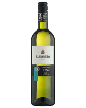  Barbadillo Fino  750mL Pale straw gold in colour, a crisp almond bouquet and a refreshing taste. It is perfect as an aperitif or may be served with fish, cheese and tapas. Produced and bottled by Bodegas Barbadillo, growers and shippers of fine Sherries, in Sanlucar de Barrameda since 1821. Serve well chilled.
