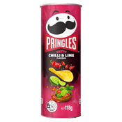  Pringles Chips Zesty Chilli<br>Lime 118g  118G Discover the incredible flavour of Pringles. Our chips are uniquely shaped and perfectly seasoned! New Zesty Chilli &amp; Lime Flavour stacked potato chips are spicy with a zesty lime flavour. It's the ideal party snack to enjoy and tempt your friends, family or colleagues.