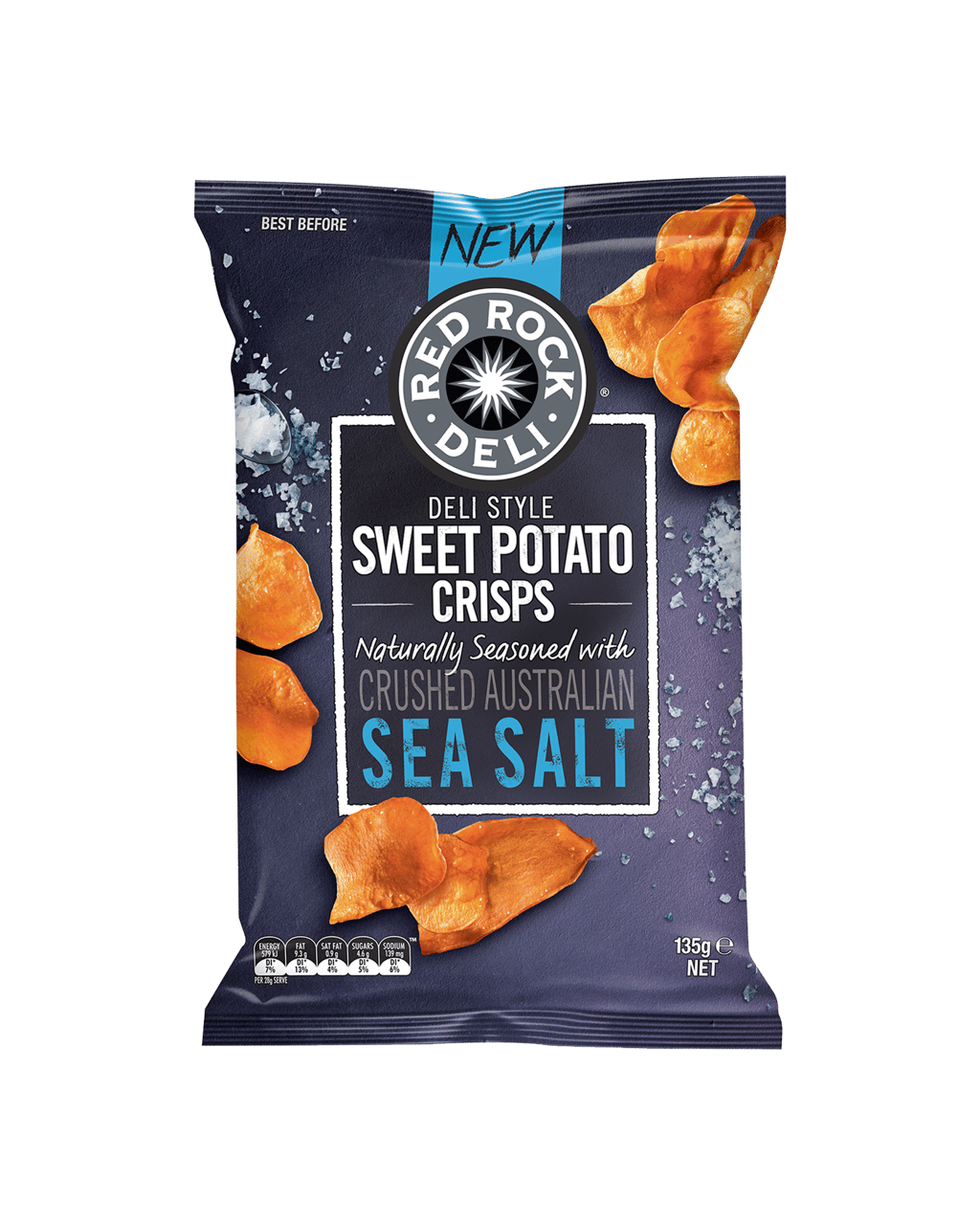 Buy Red Rock Deli Sweet Potato & Sea Salt Chips 135g Online (Unbeatable Prices) from Dan Murphy