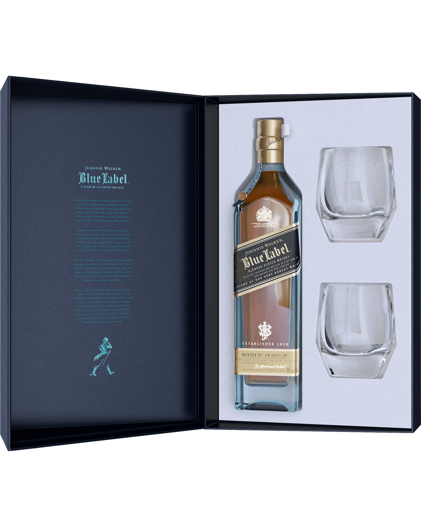 Buy Johnnie Walker Blue Label Scotch Whisky And Crystal Glass T Pack 700ml Online Lowest Price 1495