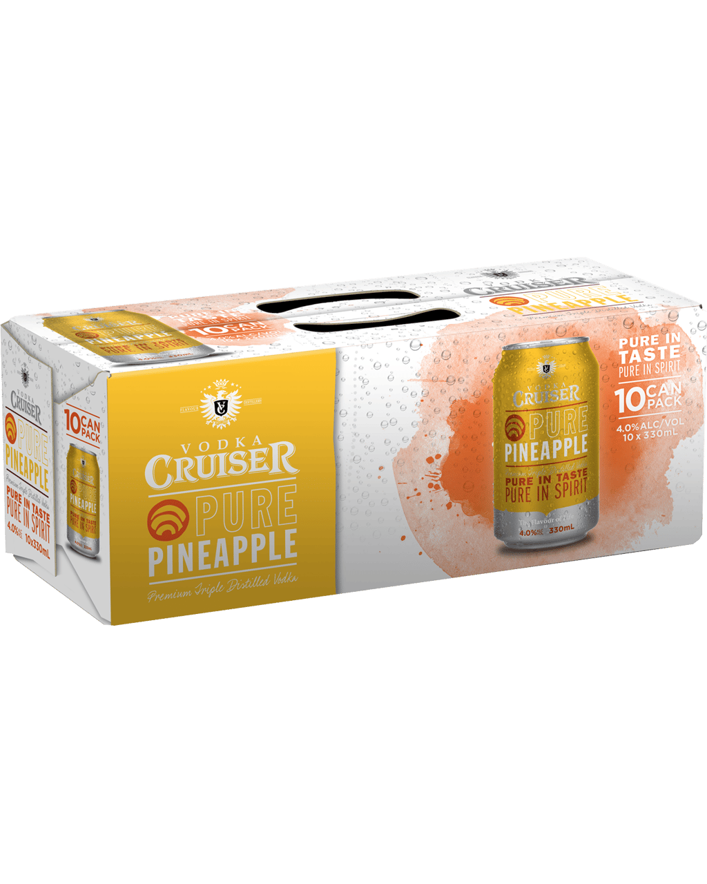 Buy Vodka Cruiser Pure Pineapple 330ml Cans 10 Pack Online (Lowest