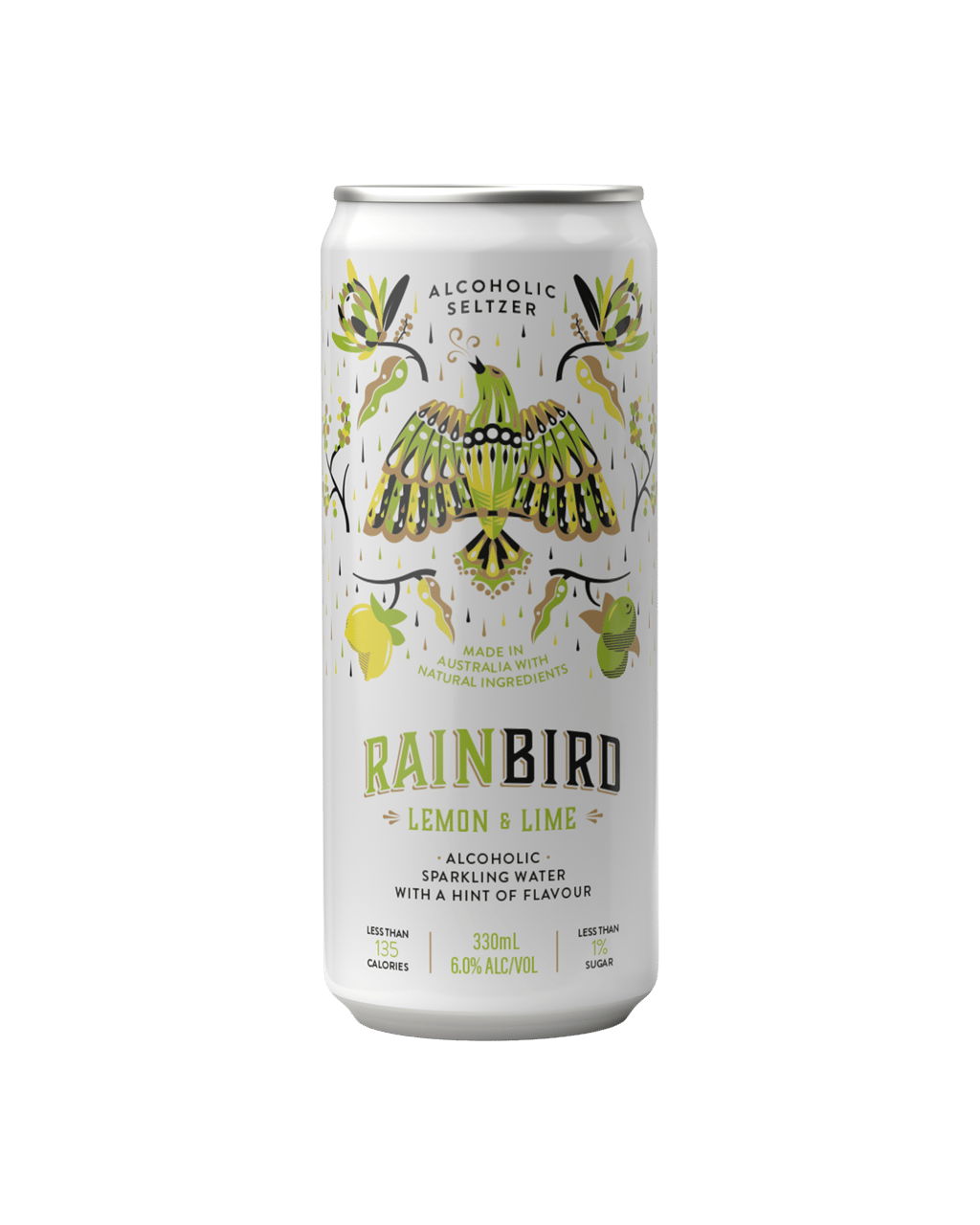 Rainbird Lemon Lime Alcoholic Seltzer 6 330mL Boozy