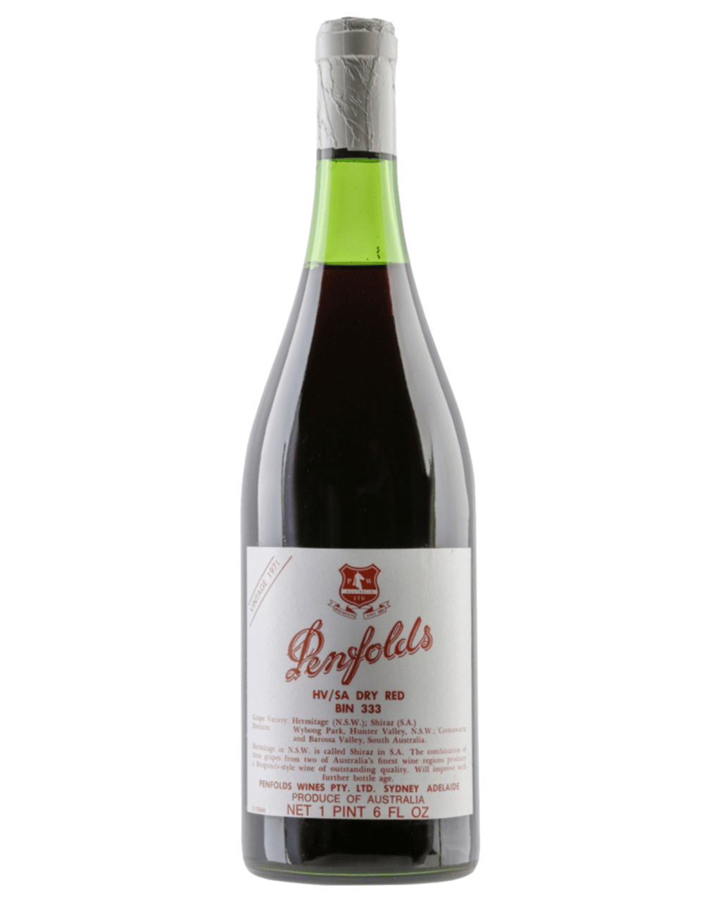 Buy Penfolds Bin 333 Shiraz 1971 Online (Low Prices) from Dan Murphy's