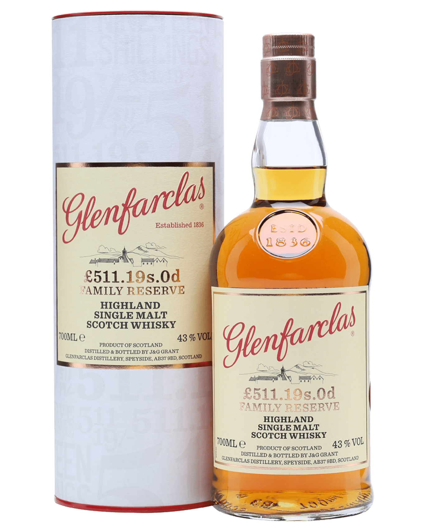 Buy Glenfarclas £511.19s.od Family Reserve Scotch Whisky 700ml Online (Lowest Price Guarantee