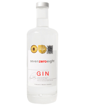  Seven Zero Eight Gin 700ml  700mL Founded by Shane Warne and distilled in Western Australia, this London Dry style Gin Has a classic nose with a luscious balanced palate that leads into a smooth finish with hints of lemon myrtle and thyme.
