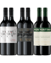  Mixed Wine Case Cabernet<br>Sauvignon #2  750mL Cabernet Sauvignon is known for producing full-bodied red wines with deep, rich flavours of dark fruits such as black currant, black cherry, and blackberry, with notes of cedar, tobacco, and sometimes chocolate or espresso. This Mixed case allows you to compare and contrast the characteristics of the grape variety in different regions, so you can find the style of wine you like most. Case Contains 2 bottle each of : Byron & Harold 'Rose & Thorns' Cabernet Sauvignon Moss Brothers 'Moses Rock" Cab