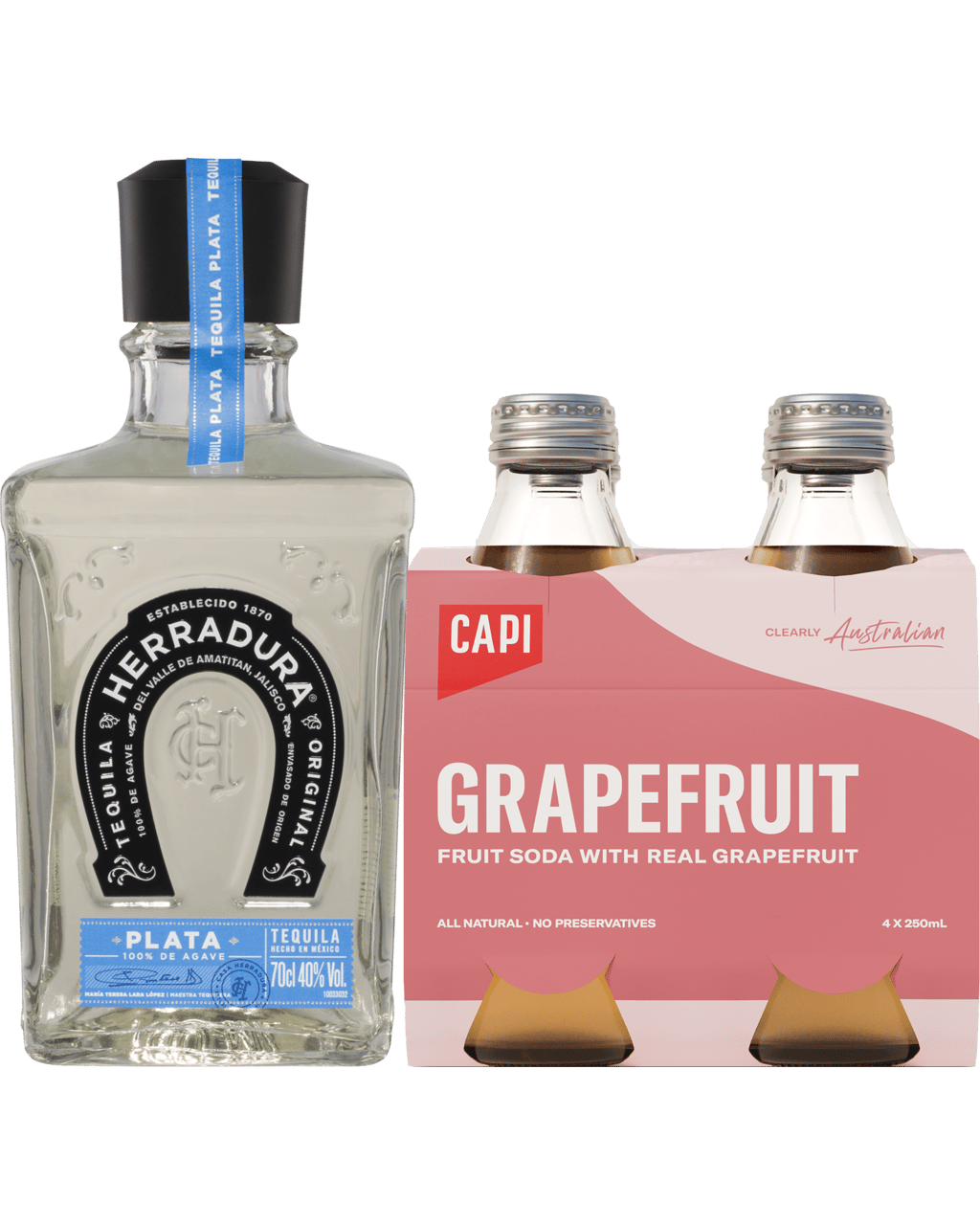 Buy Herradura Plata Tequila & Capi Grapefruit Bundle Online (Lowest