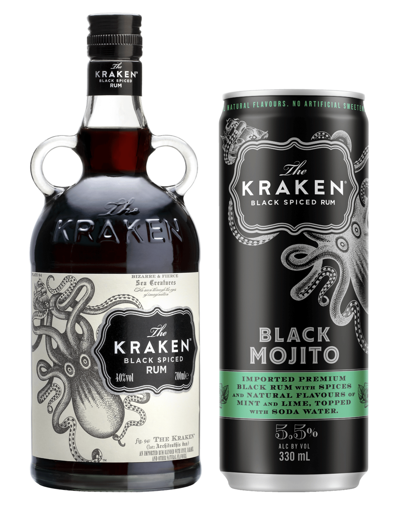 Buy The Kraken Kraken 700ml & Mojito 330ml Can Bundle Online (Low ...