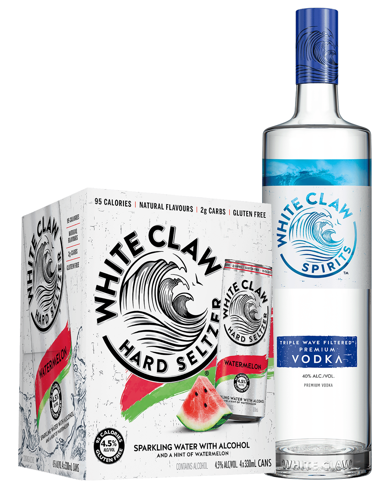 Buy White Claw Premium Vodka 700ml & White Claw Watermelon 4x330ml Cans