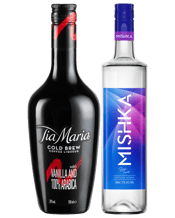  Tia Maria Espresso Martini<br>Bundle   Espresso Martini Bundle (contains 1 X Tia Maria Cold Brew Coffee Liqueur 700mL & 1 X Mishka Vodka 700mL). Shake up your at‑home cocktail game with this Espresso Martini Bundle, pairing one bottle of smooth, five‑times‑distilled Mishka Vodka with one bottle of rich and aromatic Tia Maria Coffee Liqueur. Together, they bring the perfect balance of clean, crisp vodka and bold Arabica coffee flavour, with hints of vanilla and Jamaican rum. Ideal for crafting espresso martinis or adding a classy twis