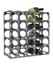  Stakrax 30 Bottle Wine Rack<br>- Silver... 24cm x 10.5cm x Australian designed and made modular wine storage that can be made into any size or shape. Revolutionary design Fits any space Build one bottle at a time Easy to build and dismantle Accepts Most Size Bottles