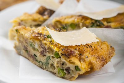 Food and Wine Matching - Prosciutto, Fresh Pea and Parmesan Frittata